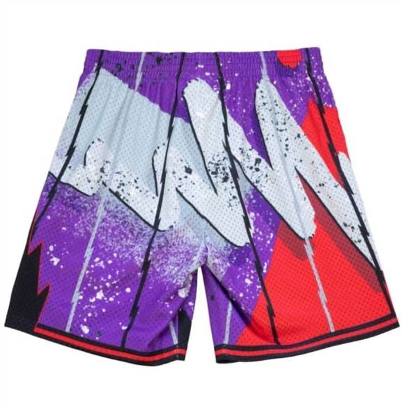 NEW MITCHELL & NESS men's hyper hoops swingman toronto raptors shorts in purple - Picture 2 of 2